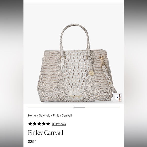 Brahmin Finley Carryall in Fairest Grey Melbourne - Picture 6 of 6